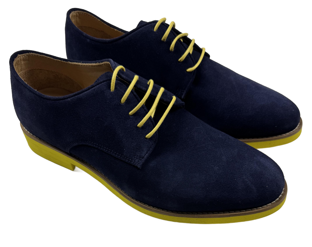 blue and yellow dress shoes Blue Yellow Low Heel Dress Shoe