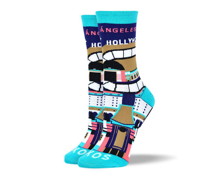 Women's Colorful Los Angeles Dress Socks