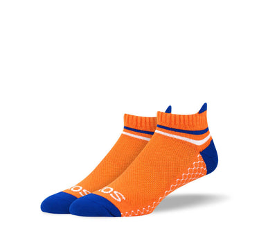 Men's Orange & Blue Athletic Ankle Socks