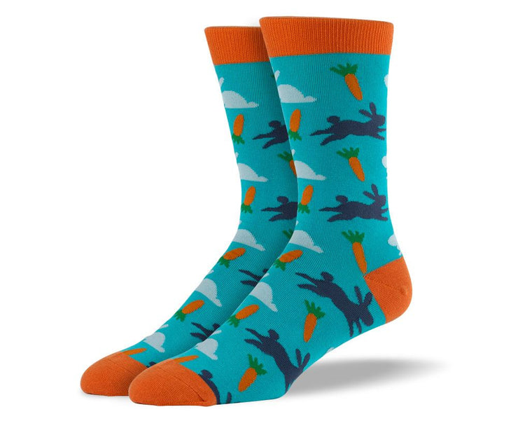 Mens Blue Easter Dress Socks
