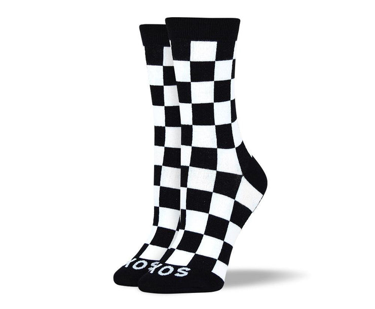 Women's Creative Black & White Square Socks