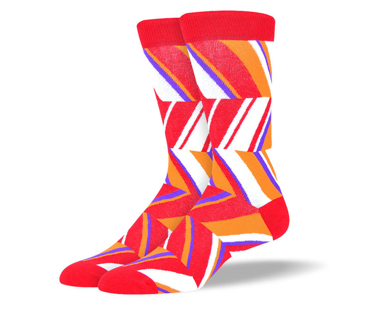 Men's Crazy Red Designer Socks