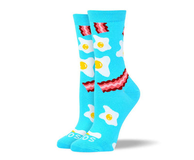 Womens Creative Bacon & Eggs Socks