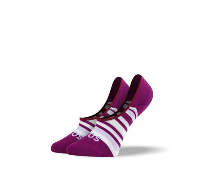 Women's Purple Stripes No Show Socks
