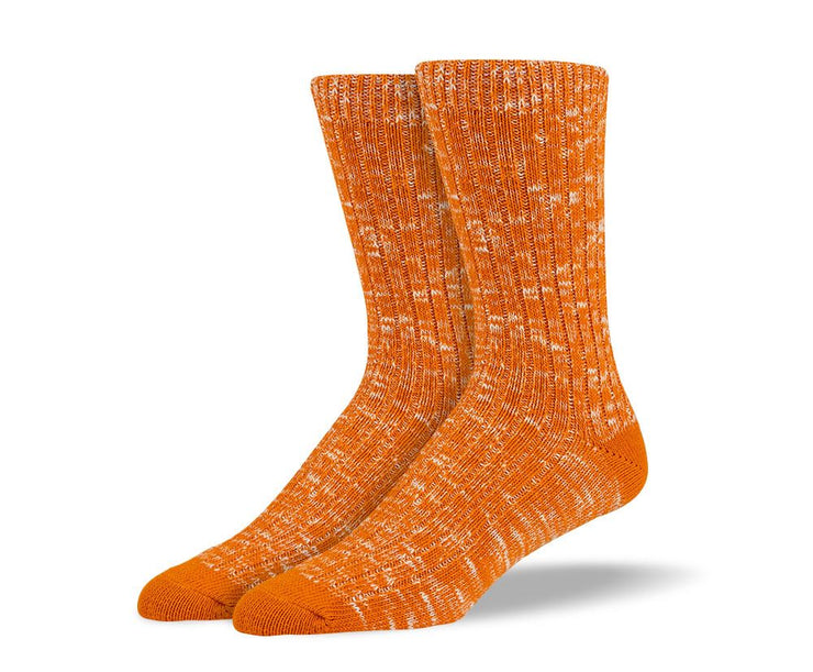 Men's Orange Casual Crew Socks