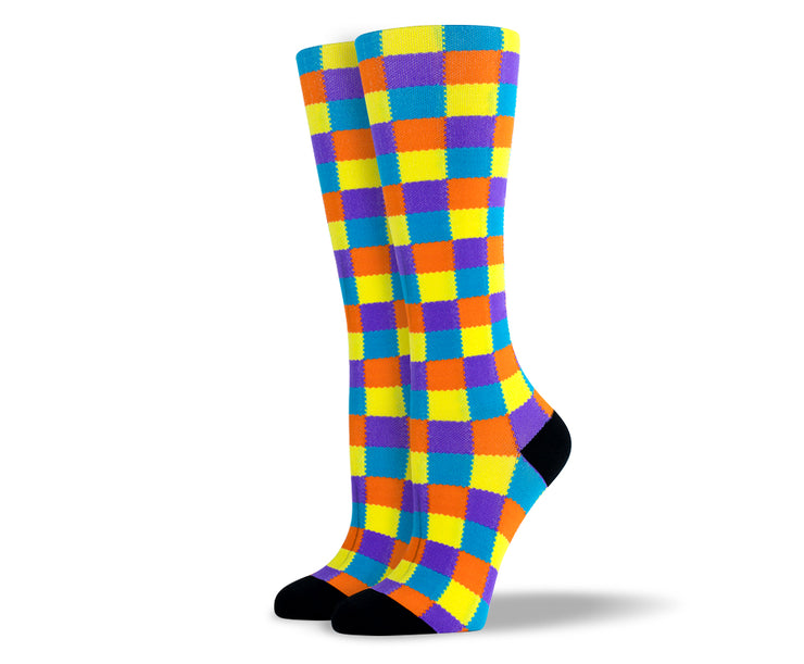Women's Checkered Compression Socks
