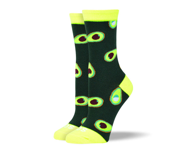 Women's Crazy Black Avocado Socks