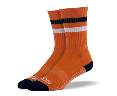 Men's Orange Athletic Crew Socks