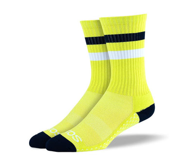 Men's Yellow Athletic Crew Socks