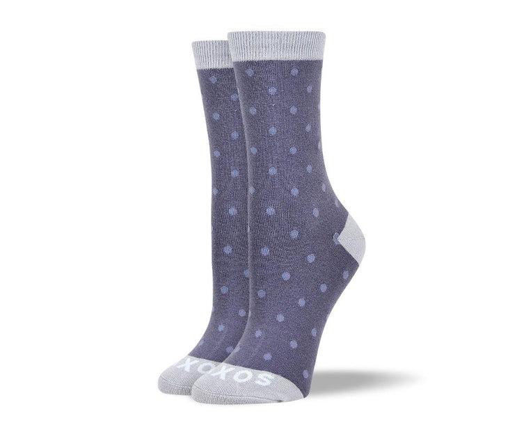 Women's Crazy Grey Small Polka Dots Socks