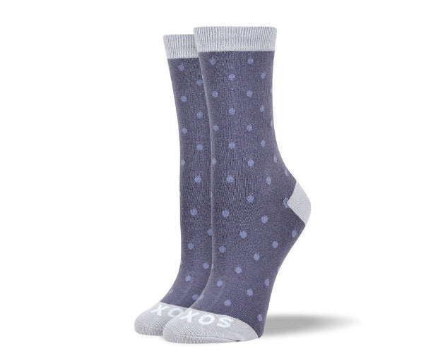 Women's Fancy Grey Small Polka Dots Socks
