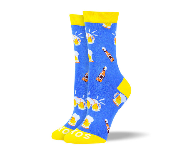 Women's Cool Blue Beer Socks