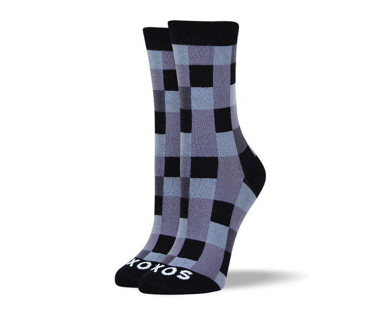 Women's Grey Square Socks