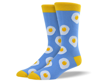 Mens Blue Bacon and Eggs Socks