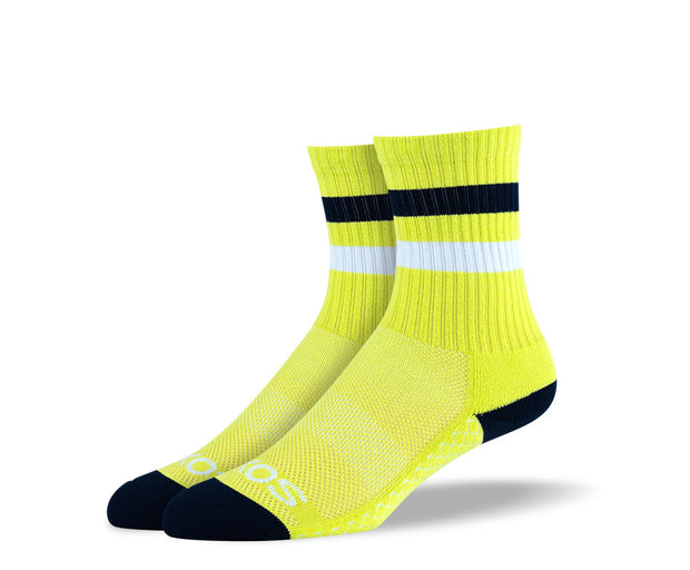 Women's Yellow Athletic Crew Socks
