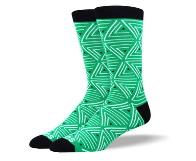 Men's Funny Green Triangle Socks