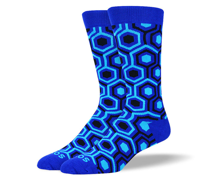 Men's Blue Cool Pattern Socks