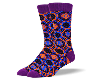 Men's Funky Purple Art Socks