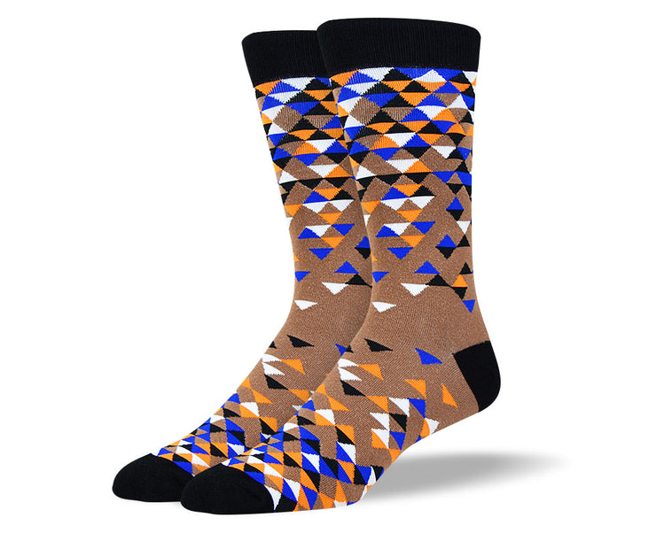 Men's Awesome Brown Triangle Socks