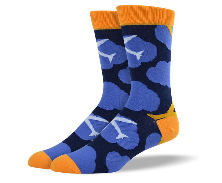 Mens Airplane Cloud Socks