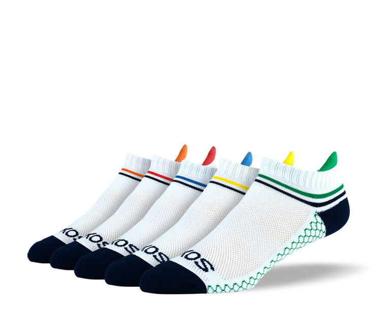 Women's White Athletic Ankle Socks Bundle