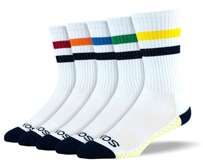 Mens White Crew Athletic Sock Bundle