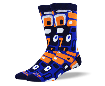 Men's Awesome Dark Blue Totem Socks