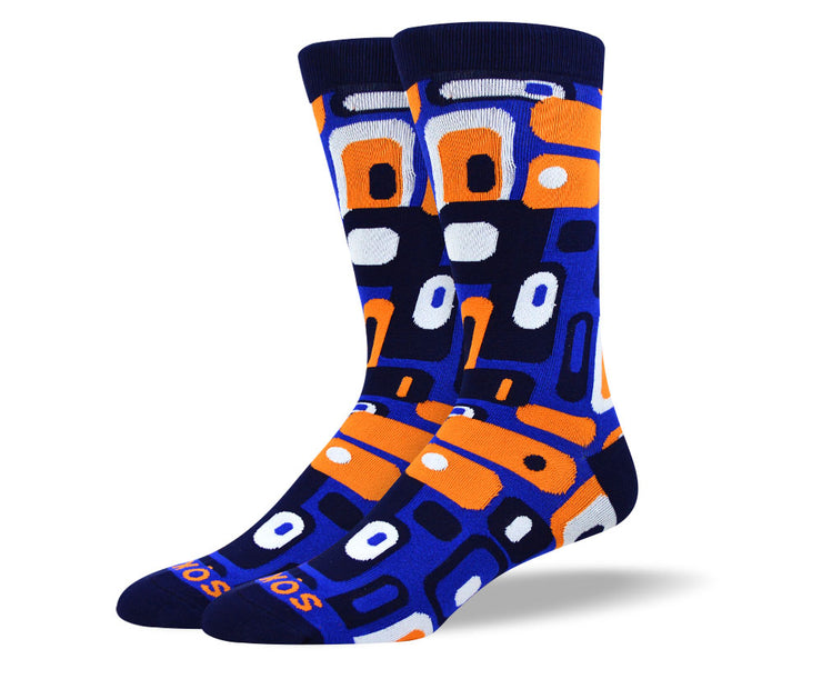 Men's Awesome Dark Blue Totem Socks