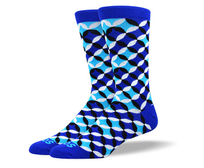 Men's Fun Blue Flower Petal Socks