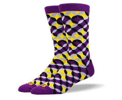 Men's Fun Purple Flower Petal Socks