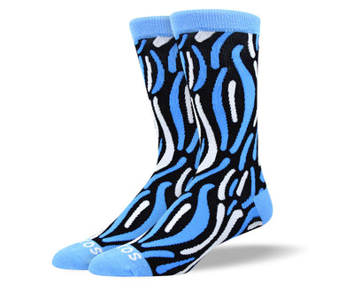 Men's Unique Blue Wave Socks