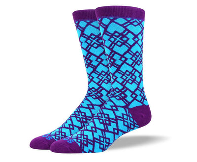 Men's Pattern Blue Socks