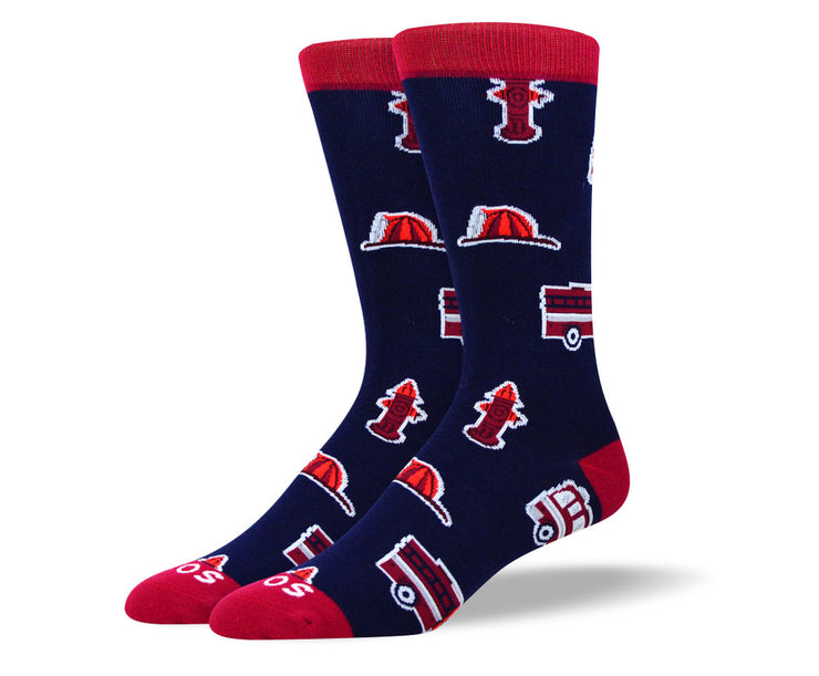 Men's Cool Red Firefighter Socks