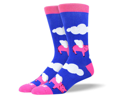 Men's Funny Flying Pig Socks