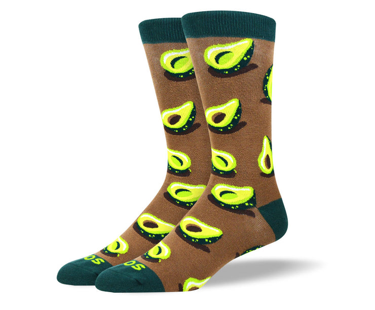 Men's Funny Brown Avocado Socks