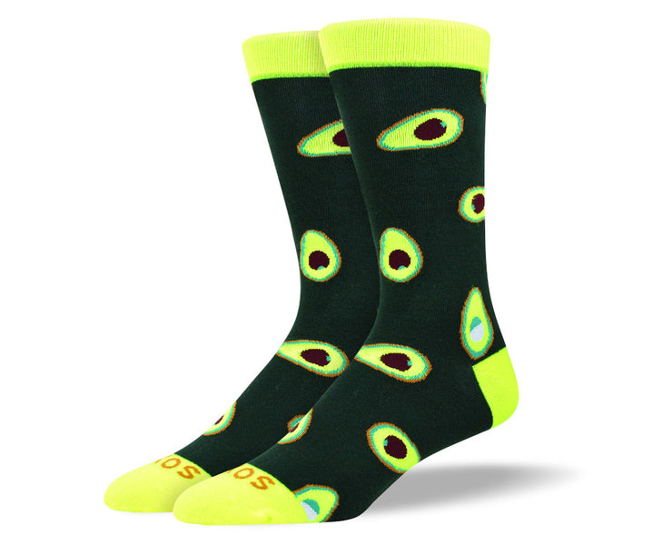 Men's Crazy Black Avocado Socks