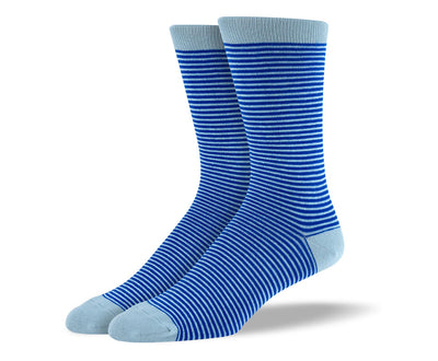 Men's Blue Thin Stripes Socks