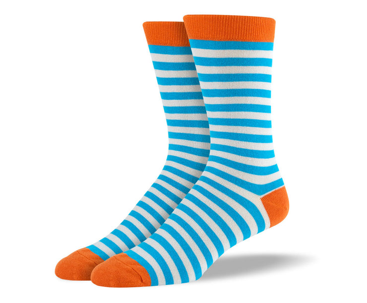 Men's Light Blue Stripes Socks