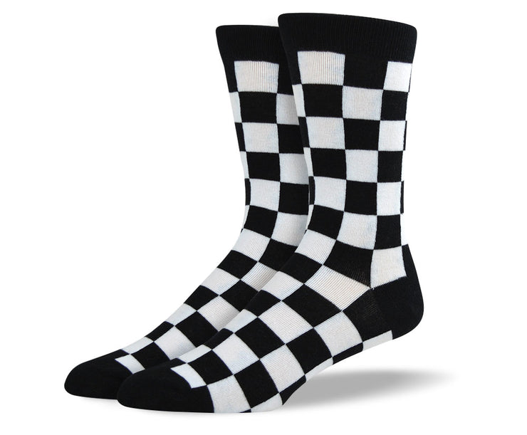 Men's Black & White Square Socks (FREE)