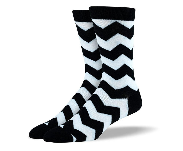 Men's Cool Black & White Sock Bundle - 6 Pair