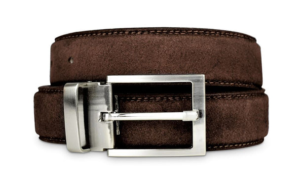 Mens Brown Suede Belt