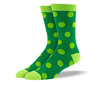 Men's Green Big Dots Socks