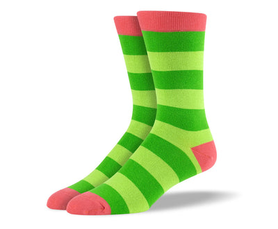 Men's Green Thick Stripes Socks