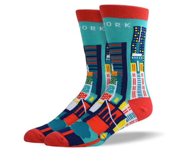 Men's Pattern New York Socks