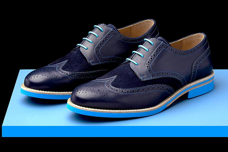 Bold By Soxy Blue Leather Wingtip Dress Shoe\'s Size 10 Men\'s Wingtip Brogue Oxford- Navy | Lethato main image 4