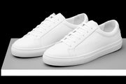Mens White Leather Sneakers