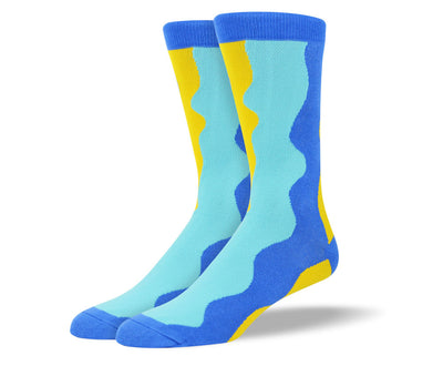 Men's Blue Colorful Socks