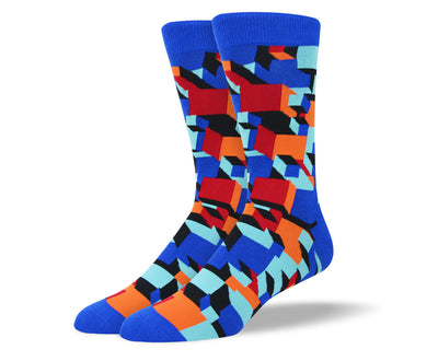 Men's Blue Crazy 3D Socks