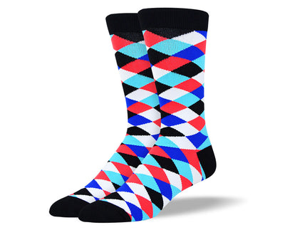 Men's Colorful Diamond Socks