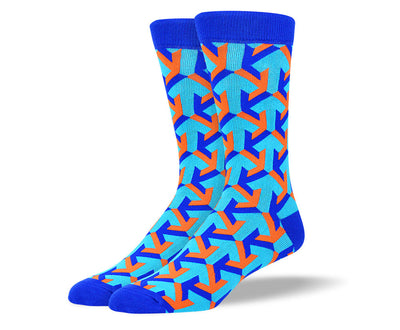 Men's Fancy Blue Arrow Socks